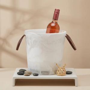 Cubo de hielo de resina grande, diseño elegante, para enfriar bebidas, vino, champán, cerveza, contenedor de almacenamiento de hielo para el hogar, bar, hotel, fiestas. - Product Image 6