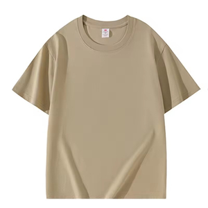 Men's 220g Cotton Short Sleeve O-Neck <b>T</b>-<b>Shirt</b> Solid Color Regular Fit Casual Wear <b>Large</b> Size - Product Image 5