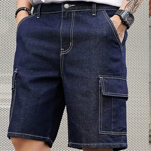 Pantalones Cortos Cargo para Hombre, Corte Recto Holgado, Pantalones Cortos Cargo de Mezclilla para Hombre con Personalización Completa - Product Image 1