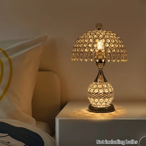 Lámpara de Cristal Estilo Palacio Real con Forma de Hongo, Lámpara Decorativa Francesa de Mesa con Flecos de Cristal, Ideal para Joyerías y Vestíbulos de Hoteles - Product Image 5