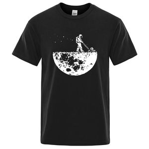 Camiseta para hombre de alta calidad, 100% algodón divertido, con estampado Lunar Cleaner, informal, holgada, con cuello redondo, para hombre, camisetas de Hip Hop - Product Image 2