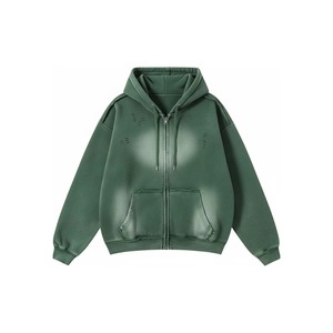 Sudadera con capucha extragrande vintage con cremallera, bordado y apliques personalizados, 440 GSM, peso pesado, ecológica, para invierno, OEM, con maqueta gratuita - Product Image 6