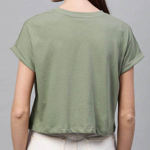 Crop top tendance pour femme, tissu extensible doux, coupe confortable, style décontracté. - Product Image 2