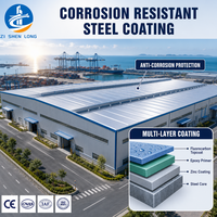 Structure en acier préfabriquée résistante à la corrosion, usine à structure en acier, revêtement multicouche, entrepôt industriel, atelier, CE ISO