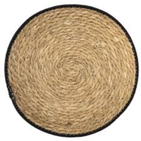 Set de dessous-de-plat en jute et herbe de mer, faits à la main, écologiques, durables, motif personnalisé, fibres naturelles, décoration de table à manger