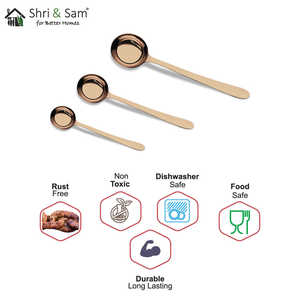 Cucharón de acero inoxidable de jazmín con revestimiento de PVD de oro rosa Utensilio elegante para servir bebidas o alimentos - Product Image 1