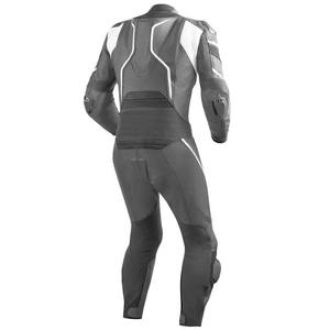 Traje de Motociclismo de Cuero de Manga Larga, Color Negro, Blanco y Amarillo, Transpirable, Protección Completa con Armadura CE, Impermeable - Product Image 6