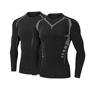 Camiseta de Compresión para Hombre, Protección UV, Transpirable, Secado Rápido, Spandex/Poliéster, Logotipo Personalizado, Gimnasio, Fitness, UPF50, Gran Venta - Product Image 1
