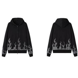 เสื้อฮู้ดผู้ชายสำหรับฤดูใบไม้ร่วงและฤดูหนาว ผ้าฝ้ายฟลีซ 100% น้ำหนักเบา ระบายอากาศได้ดี สวมใส่สบาย สไตล์พื้นฐาน เสื้อผ้าดีไซเนอร์ - Product Image 6