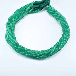 Cuentas de ónix verde natural lisas en forma de rondel, hebras de piedras preciosas de 4.5 mm, cuentas sueltas para la fabricación de collares y joyería, precio al por mayor. - Product Image 4