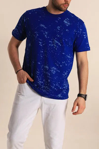 Nouvelle Arrivée Tendance Actuelle T-shirts Homme à Manches Courtes en Coton Tricoté 100% Respirant Séchage Rapide Léger Coupe Classique Motif Avant - Product Image 2