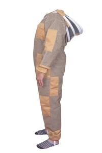Wholesale Beekeeping <b>Suit</b> with Gloves Professional Brown <b>Bee</b> Keeper <b>Suit</b> with Detachable Hood - Product Image 2