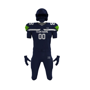 Tenue d'équipe de football américain personnalisée avec nom, numéro et logo pour les championnats, les matchs de ligue et les compétitions de club - Product Image 2