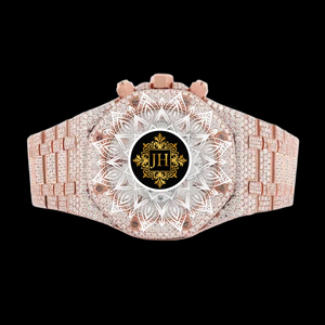 Venta Directa de Fábrica: Elegante Reloj de Cuarzo con Diamantes de Moissanita y Acero Inoxidable para Hombre, Diseño Delgado con Cristales Decorativos, Lujoso e Impermeable - Product Image 1