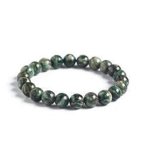 Natural Moss Agate <b>Bracelet</b> Green Dendritic Agate <b>Beaded</b> <b>Bracelet</b> For Healing Reiki Energy Jewelry Wholesale 8mm - Product Image 1