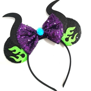 Diadema inspirada en orejas de maléfica para Halloween, diadema inspirada en Minnie Mouse, gran oferta - Product Image 3