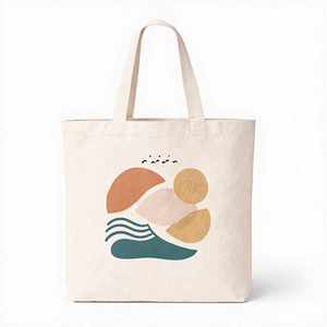 Eco Friendly <b>Canvas</b> Tote Bag 16x14x5 Inch <b>Abstract</b> Print Reusable Cotton Shopping Bag Custom Logo Wholesale - Product Image 1