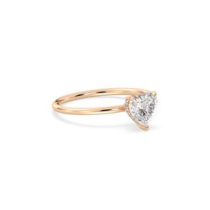 Bagues en or massif 14 carats certifiées REYES IGI, forme cœur, diamant de laboratoire HPHT CVD de 1,07 carat, pour femmes, cadeau de fiançailles, bijoux. - Product Image 3