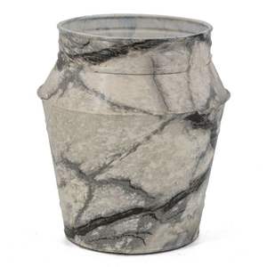 Luxury Faux Marble Zinc Finish Metal Urn <b>Vase</b> Unique Minimalist <b>Decorative</b> Flower Arrangement Pot for Hotel & Interior DecorVase - Product Image 1
