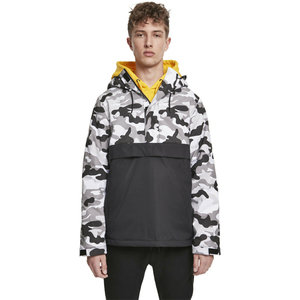 Veste matelassée à capuche camouflage pour homme, coupe-vent, sportive, fermeture éclair, coupe régulière, rembourrage en polyester - Product Image 1