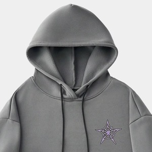 Hoodie d'hiver style américain unique avec motif brodé, couleurs personnalisables, coupe-vent, écologique, polyester/coton, long - Product Image 5