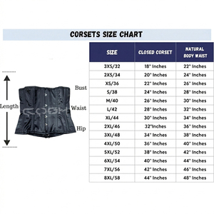 High Compression Waist Training Satin <b>Underbust</b> Body Shaper Front Busk Closure Steel Boned Corset - Product Image 5