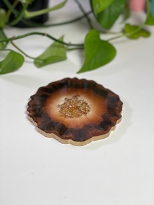 High Gloss Epoxy Resin Tea Coffee Coaster Set with <b>Stand</b> Resin Coaster Set Custom Shape Round Square Heat Resistant <b>Drink</b> Coast - Product Image 2