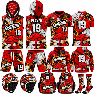 ชุดทีมฟุตบอลอเมริกัน 7 คน แบบสั่งทำพิเศษด้วยเทคนิค Sublimation บริการ OME ผ้า 240-260 GSM แห้งเร็ว ป้องกันแบคทีเรีย ป้องกันรังสียูวี - Product Image 2