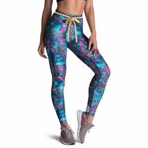 Ropa Deportiva para Mujer, Leggings con Cordón en la Cintura, Pantalones de Yoga, Ropa de Gimnasio, Pantalones de Compresión - Product Image 6