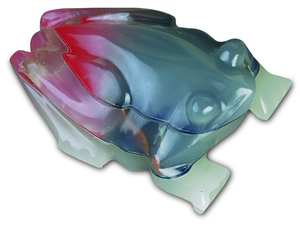 รูปปั้นกบหินออนิกซ์หลากสีแกะสลักด้วยมือจากหินธรรมชาติ ของตกแต่งสำหรับบ้าน สวน สำนักงาน ของขวัญ งานฝีมือ ของตกแต่งทำมือ - Product Image 1