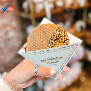 Conteneur en papier pour gaufres de qualité alimentaire |   Support résistant à la graisse pour les marchés et les kiosques de desserts - Product Image 1