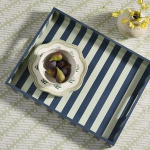 Handmade Bone Inlay Serving Trays Feature Decorative Wood Bamboo MDF <b>Acrylic</b> Plastic and Marble for Home Use Food Serving - Product Image 1