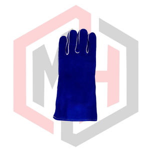 Gants de soudage en cuir bleu, résistants aux déchirures, ignifuges, anti-chaleur, anti-coupures, 14 pouces, sans silicone, pour soudeurs, travaux de barbecue, TIG MIG - Product Image 3