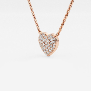 Colgante de Corazón Pequeño con Diamantes Cultivados en Laboratorio de 1/4 CTW, con Cadena Ajustable, Elegante Collar de Diamantes con Corazón Minimalista, Regalo - Product Image 3