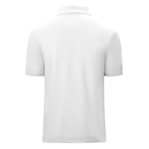 Camiseta polo blanca de punto de alta calidad para hombre, transpirable, de manga corta, informal, personalizable. - Product Image 3