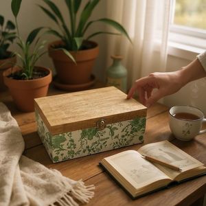 Boîte à bijoux en bois massif élégante, artisanale, polie, personnalisable, lavable, de luxe, pour cadeau, décorative - Product Image 1