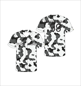 Camiseta de Béisbol Personalizada con Estampado de Camuflaje, Sublimada, Cuello en V, Manga Corta, Poliéster que Absorbe la Humedad, para Todas las Temporadas, Nombre del Equipo, Nombre del Jugador - Product Image 6