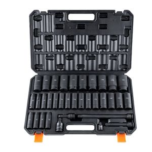 Set di 34 Chiavi a Bussola Metriche Profonde da 1/2 Pollice (8-36mm) a 6 Punte in Acciaio Cr-Mo, Costruzione Robusta, Strumento per Riparazione Auto - Product Image 1