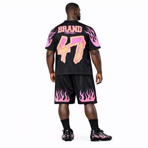 Ensemble de maillot et short de football américain de qualité supérieure, uniforme sportif respirant, vêtements d'équipe personnalisés pour les entraînements et les matchs - Product Image 3