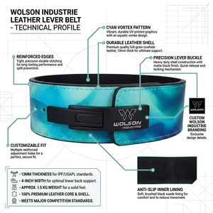 Ceinture de musculation réglable en cuir véritable pour la musculation, les squats, les soulevés de terre et l'entraînement de force. - Product Image 6