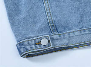 Chaqueta vaquera de lona para mujer, estilo vintage, casual, transpirable, lavado medio, con detalles de punto, para invierno - Product Image 5