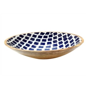 Bol à salade en bois de manguier écologique, émaillé, sans danger pour les aliments, vaisselle en bois pour restaurant, hôtel, maison, disponible à la vente - Product Image 1