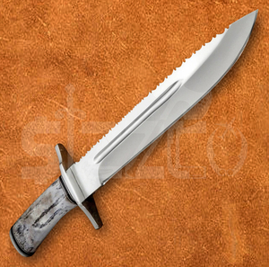 Custom Handmade D2 Steel Bowie <b>Knife</b> with Color <b>Bone</b> <b>Handle</b> & Leather Sheath Hunting Camping OEM Ideal Gift for Him - Product Image 3