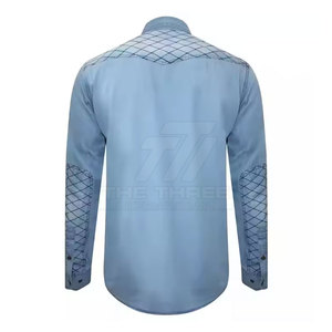 เสื้อเชิ้ตยีนส์ผู้ชายสไตล์ลำลองพรีเมียม ผ้าฝ้ายนุ่ม ระบายอากาศได้ดี แห้งเร็ว เป็นมิตรกับสิ่งแวดล้อม ทรงทันสมัย สวมใส่สบาย เหมาะสำหรับฤดูใบไม้ผลิ - Product Image 2