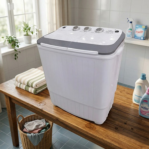 SUDEX 5KG Twin Tub Semi-Automatic Washing Machine Compact Household Use Electric <b>Washer</b> Dryer - Product Image 5