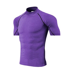 Chemises de sport à manches longues pour hommes, personnalisées avec logo imprimé par transfert thermique, séchage rapide, vente en gros, simples, pour Jiu Jitsu, fitness, natation, MMA, Rashguard Bji - Product Image 5