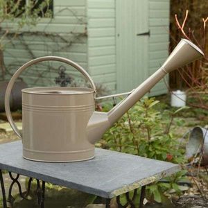 Handmade metal watering can unique artisan piece for watering indoor outdoor plants long spout decorative finish - Product Image 1