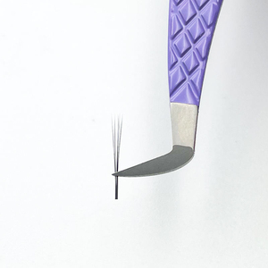 Professional Stainless Steel Eyelash Extension Tweezers New Design Volume Eye Lashes Tool with Fiber Tip Applicator Model - Product Image 3
