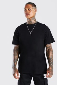 men oversized <b>tshirt</b> boxy loose fit drop shoulder cotton fabric summer casual tee drop shoulder streetwear <b>tshirt</b> - Product Image 4