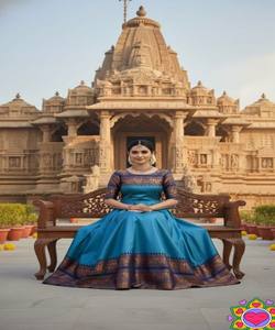 Kurti de Algodón con Tejido Zari de Seda Suave y Elegante, Prenda Étnica Multicolor para Mujer, Estilo Casual, Precio al por Mayor, Ideal para Fiestas - Product Image 2